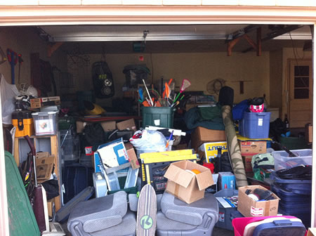 Messy garage - before